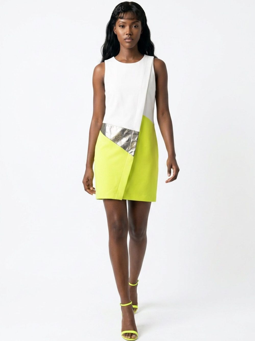ADELYN RAE | Sleeveless Shift Dress Colorblock S